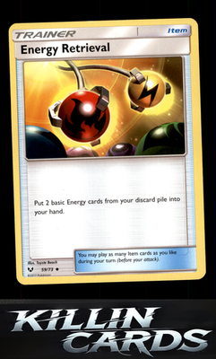 Energy Retrieval 59/73 Pokemon Uncommon Shining Legends Card LP