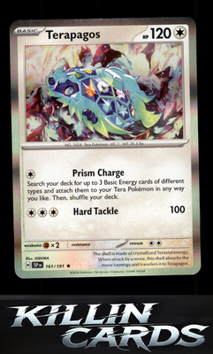 Terapagos 161/191 Pokemon Rare SV08: Surging Sparks Card NM