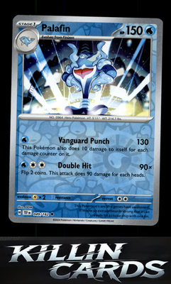 Reverse Holofoil Palafin 049/162 Pokemon Uncommon SV05: Temporal Forces Card NM