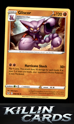 Gliscor 096/196 Pokemon Rare SWSH11: Lost Origin Card NM