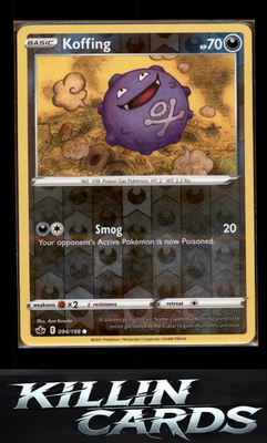 Reverse Holofoil Koffing 094/198 Pokemon Common SWSH06: Chilling Reign Card NM