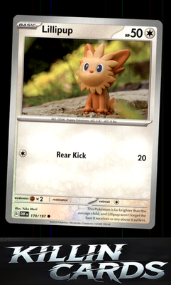 Lillipup 170/197 Pokemon Common SV03: Obsidian Flames Card NM