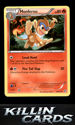 Monferno 16/135 Pokemon Uncommon Plasma Storm Card LP
