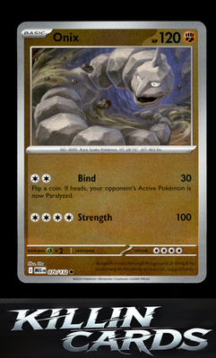 Reverse Holofoil Onix 070/132 Pokemon Common ME01: Mega Evolution Card NM