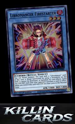 1st Edition Libromancer Firestarter BACH-EN088 YuGiOh Super Rare Battle of Chaos