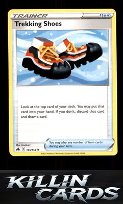 Trekking Shoes 145/159 Pokemon Uncommon SWSH: Crown Zenith Card NM