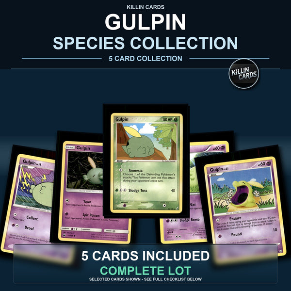 Pokemon TCG Gulpin Species Collection 5 Different Cards