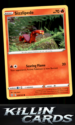 Sizzlipede 029/163 Pokemon Common SWSH05: Battle Styles Card NM