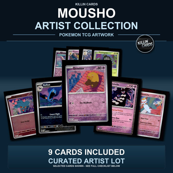 Pokemon TCG Mousho Artist Collection 9 Cards Lot