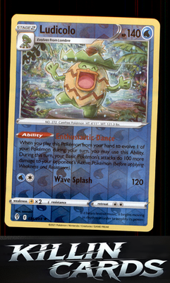 Reverse Holofoil Ludicolo 034/203 Pokemon Holo Rare SWSH07: Evolving Skies Card