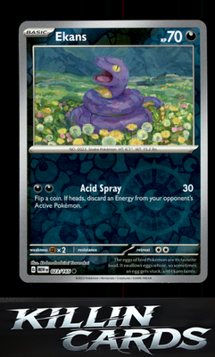 Reverse Holofoil Ekans 023/165 Pokemon Common SV: Scarlet & Violet 151 Card NM