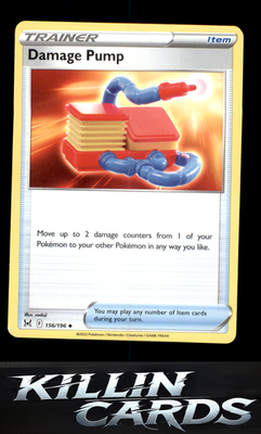 Damage Pump 156/196 Pokemon Uncommon SWSH11: Lost Origin Card NM