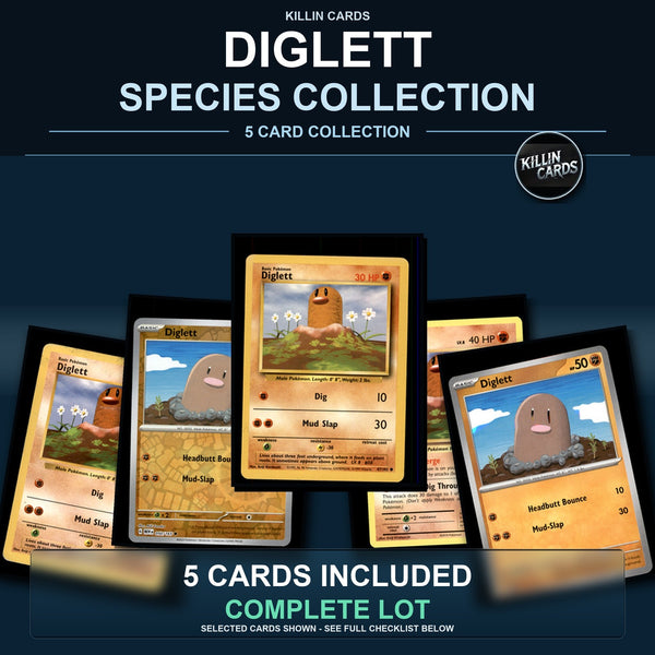 Pokemon TCG Diglett Species Collection 5 Different Cards