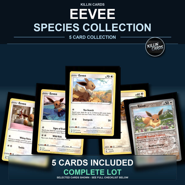 Pokemon TCG Eevee Species Collection 5 Different Cards