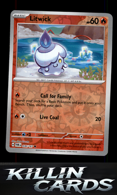Reverse Holofoil Litwick 036/167 Pokemon Common SV06: Twilight Masquerade Card N