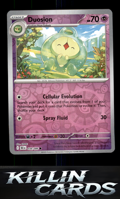 Reverse Holofoil Duosion 038/086 Pokemon Common SV: Black Bolt Card NM