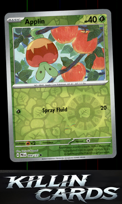 Reverse Holofoil Applin 009/131 Pokemon Common SV: Prismatic Evolutions Card NM