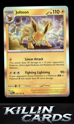 Jolteon 029/131 Pokemon Rare SV: Prismatic Evolutions Card NM