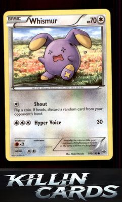 Whismur 105/135 Pokemon Common Plasma Storm Card NM