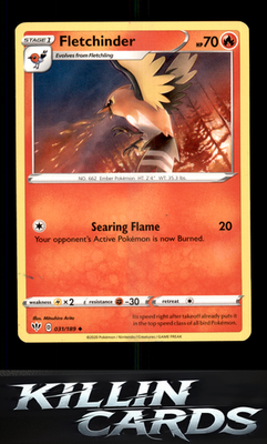 Fletchinder 031/189 Pokemon Uncommon SWSH03: Darkness Ablaze Card LP