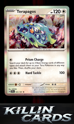 Terapagos 161/191 Pokemon Rare SV08: Surging Sparks Card NM
