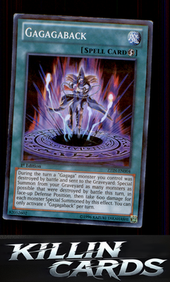 1st Edition Gagagaback ZTIN-EN004 YuGiOh Super Rare 2013 Zexal Collection Tin Ca