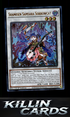 1st Edition Shamisen Samsara Sorrowcat MP23-EN189 YuGiOh Ultra Rare 25th Anniver