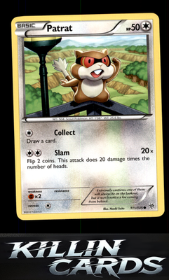 Patrat (111) 111/135 Pokemon Common Plasma Storm Card NM