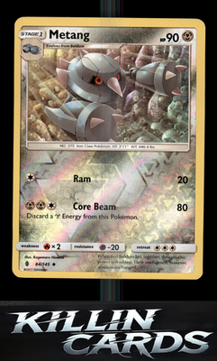 Reverse Holofoil Metang 84/145 Pokemon Uncommon SM - Guardians Rising Card NM