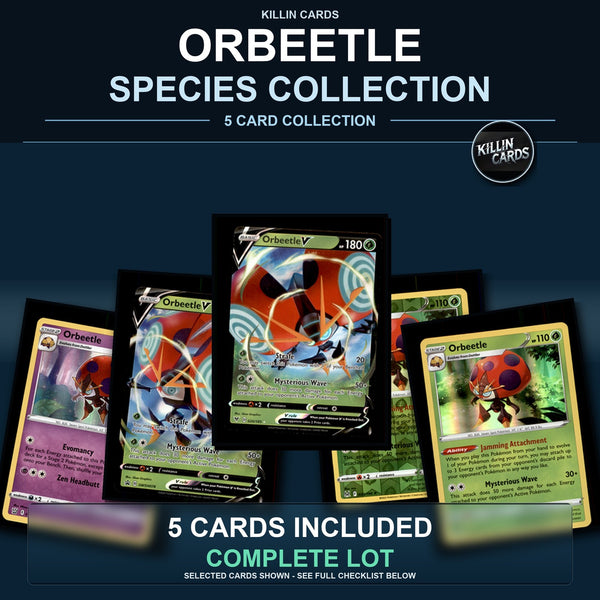 Pokemon TCG Orbeetle Species Collection 5 Different Cards