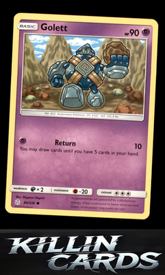 Golett 89/236 Pokemon Common SM - Cosmic Eclipse Card NM