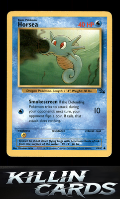 Horsea 49/62 Pokemon Common Fossil Card LP