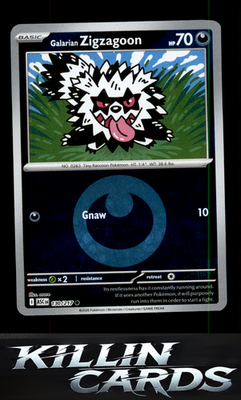 Reverse Holofoil Galarian Zigzagoon (Energy Symbol Pattern) 130/217 Pokemon Comm