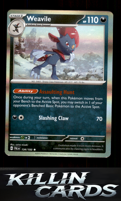 Weavile 134/193 Pokemon Rare SV02: Paldea Evolved Card NM