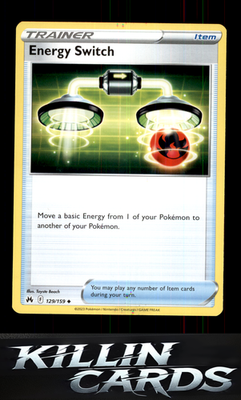 Energy Switch 129/159 Pokemon Uncommon SWSH: Crown Zenith Card NM