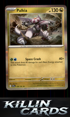 Palkia 136/191 Pokemon Rare SV08: Surging Sparks Card NM