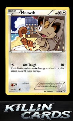 Meowth 61/98 Pokemon Common XY - Ancient Origins Card NM