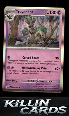 Trevenant 039/086 Pokemon Rare ME04: Chaos Rising Card NM