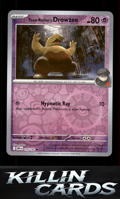 Reverse Holofoil Team Rocket's Drowzee 079/182 Pokemon Common SV10: Destined Riv