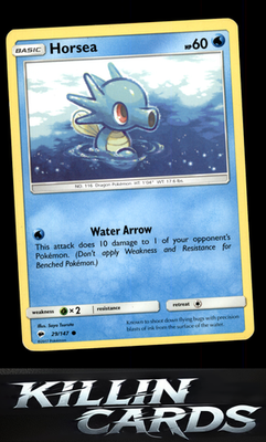 Horsea 29/147 Pokemon Common SM - Burning Shadows Card LP