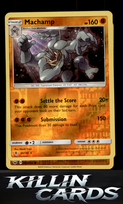 Reverse Holofoil Machamp 65/145 Pokemon Holo Rare SM - Guardians Rising Card NM