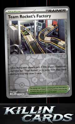 Reverse Holofoil Team Rocket's Factory 173/182 Pokemon Uncommon SV10: Destined R