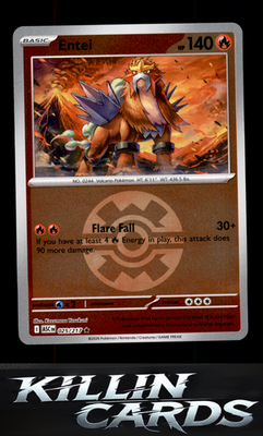 Reverse Holofoil Entei (Quick Ball) 025/217 Pokemon Rare ME: Ascended Heroes Car