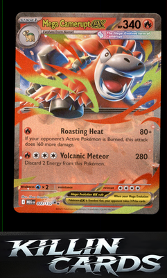 Mega Camerupt ex - 022/132 022/132 Pokemon Double Rare ME01: Mega Evolution Card
