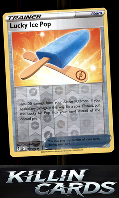 Reverse Holofoil Lucky Ice Pop 150/203 Pokemon Uncommon SWSH07: Evolving Skies C