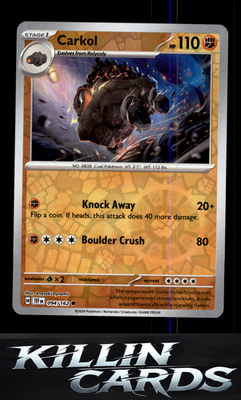 Reverse Holofoil Carkol 094/162 Pokemon Common SV05: Temporal Forces Card NM