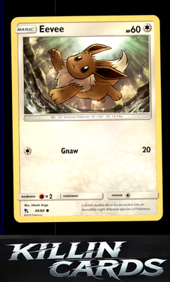 Eevee (49) 49/68 Pokemon Common Hidden Fates Card LP
