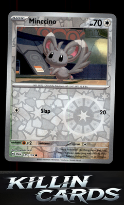 Reverse Holofoil Minccino 125/159 Pokemon Common SV09: Journey Together Card NM