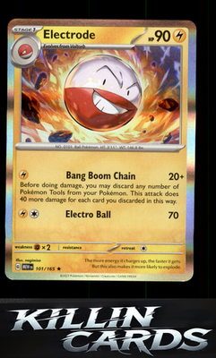 Electrode 101/165 Pokemon Rare SV: Scarlet & Violet 151 Card NM