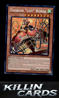 1st Edition Therion "Lily" Borea MP23-EN062 YuGiOh Prismatic Secret Rare 25th An